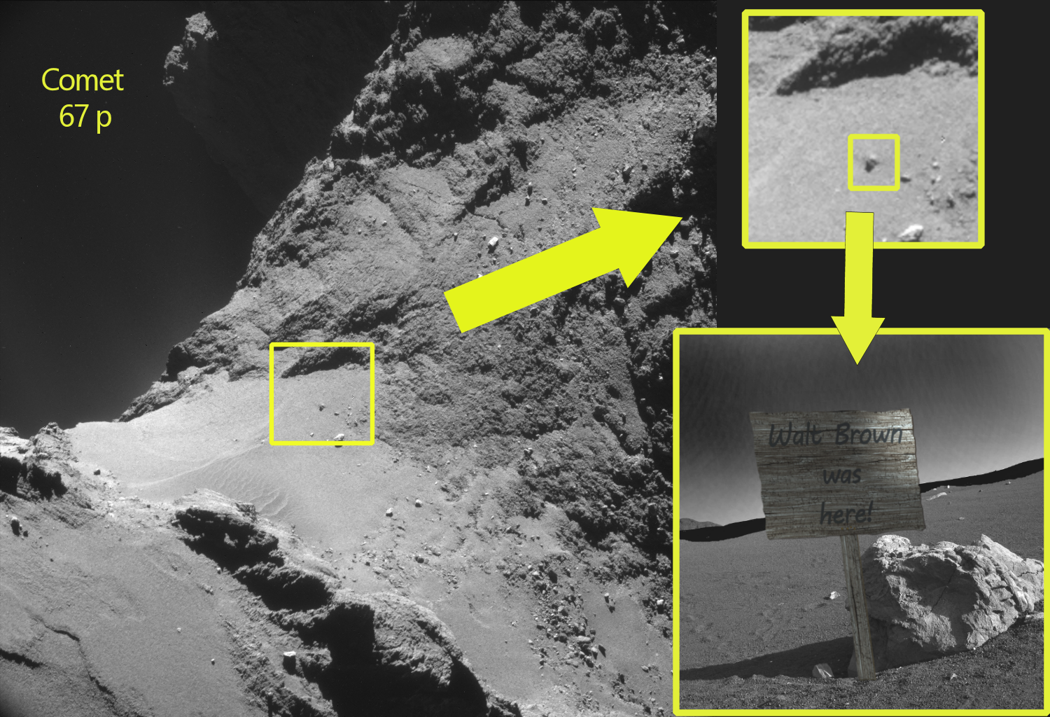 Walt Brown was here comet 67p