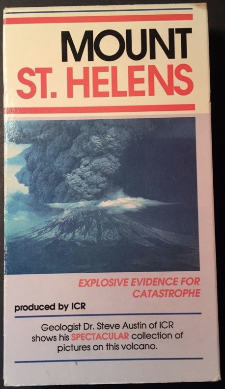 VHS tape case for Steve Austin's 1989 Mount St. Helens video